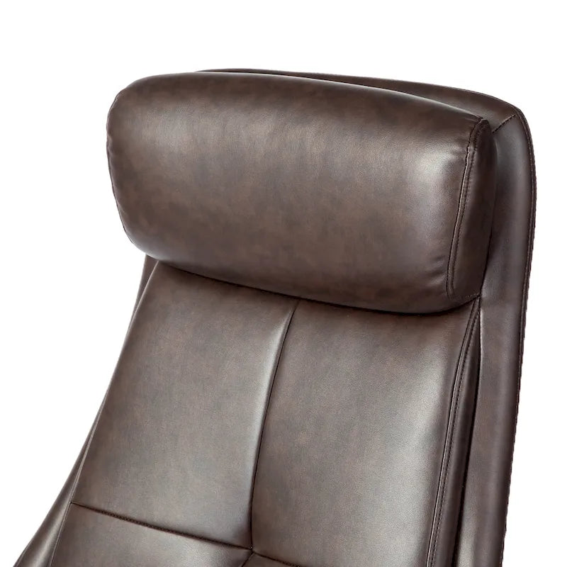 Fauteuil de bureau pivotant inclinable haut dossier Glitzhome avec repose-pieds et accoudoirs