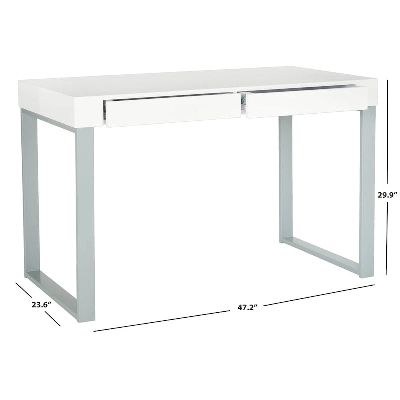 Bureau Barton blanc/gris SAFAVIEH