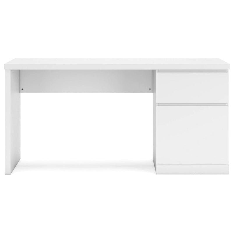 Bureau Onira, plateau rectangulaire de 152 cm avec tiroir, bois blanc
