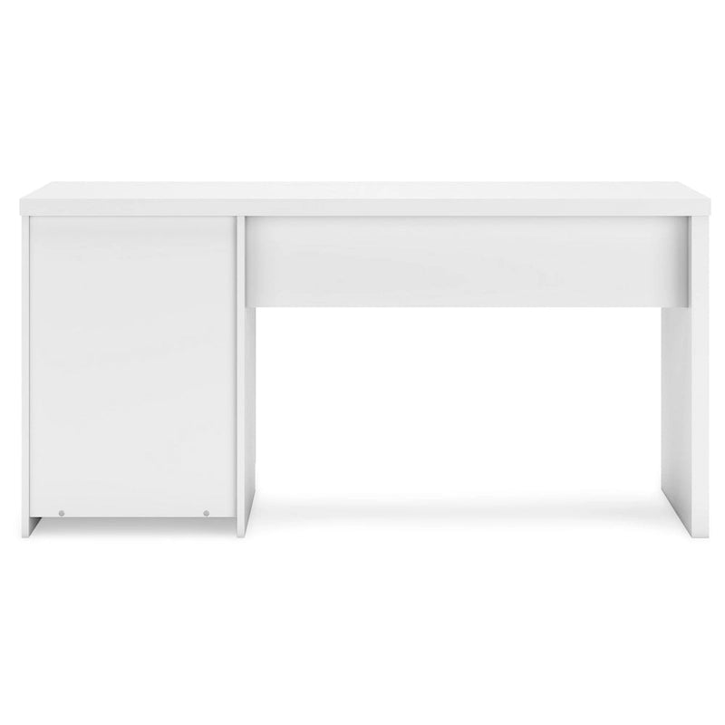 Bureau Onira, plateau rectangulaire de 152 cm avec tiroir, bois blanc