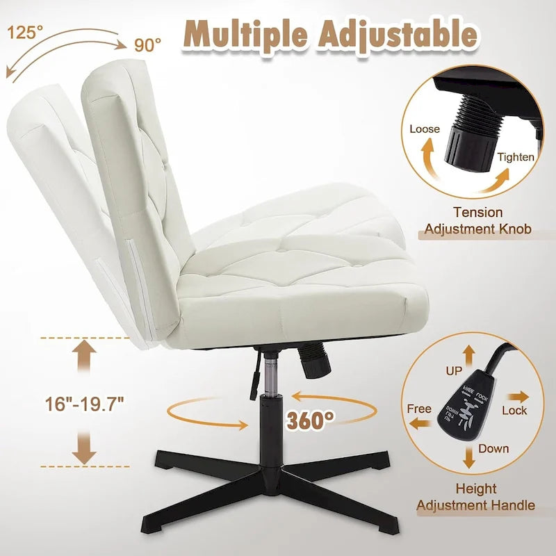 Javlergo Chaise de Bureau sans Accoudoirs sans Roulettes, Chaise de Bureau Chaise d'Ordinateur