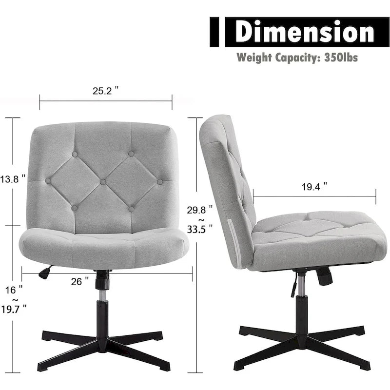 Javlergo Chaise de Bureau sans Accoudoirs sans Roulettes, Chaise de Bureau Chaise d'Ordinateur