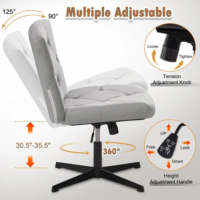 Javlergo Chaise de Bureau sans Accoudoirs sans Roulettes, Chaise de Bureau Chaise d'Ordinateur