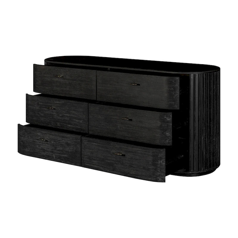 Commode moderne en acacia noir Modrest Fields