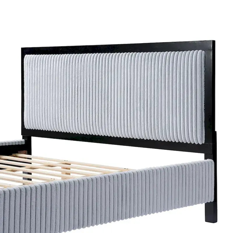 Christopher Knight Home Lit plateforme tapissier King/Queen avec tête de lit moelleuse