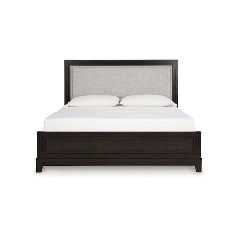Lit capitonné Neymorton gris/brun foncé Signature Design by Ashley