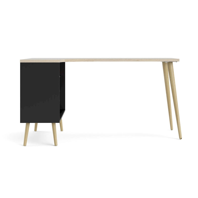 Bureau d'angle 2 tiroirs 3 étagères Carson Carrington Kristiansund