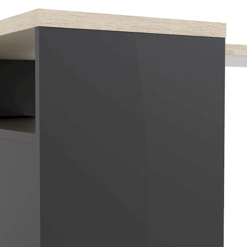 Bureau d'angle 2 tiroirs 3 étagères Carson Carrington Kristiansund