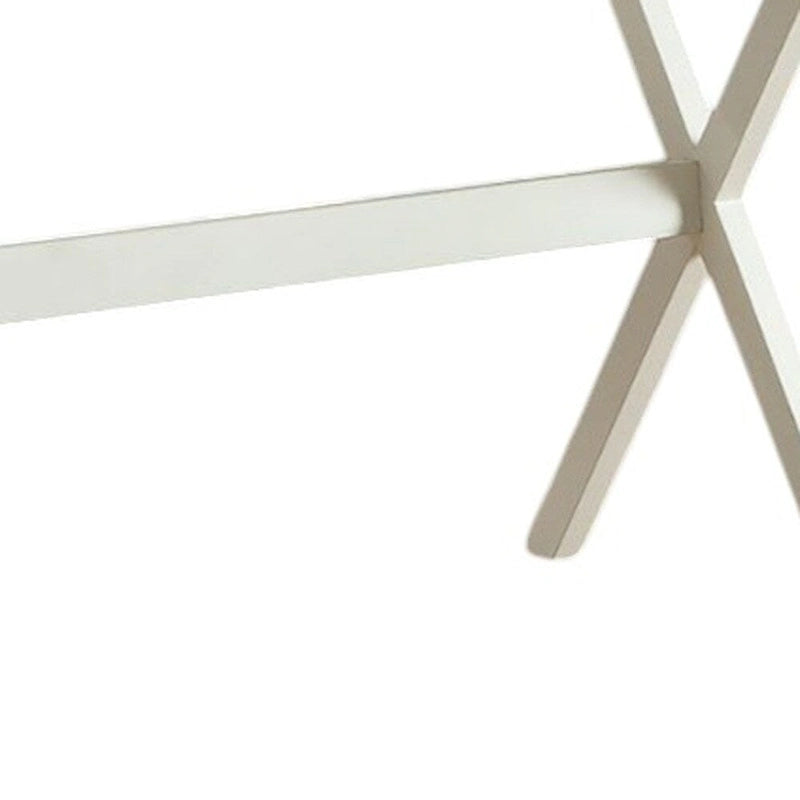 HomeRoots 34 Table de travail à plateau rabattable en bois blanc vieilli
