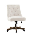 Chaise de bureau pivotante rembourrée, chaise de bureau à domicile sans accoudoirs, chaise d'ordinateur réglable en hauteur avec roulettes pour l'étude