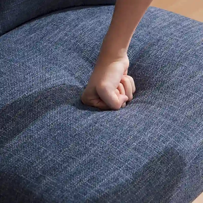 Chaise de bureau pivotante rembourrée, chaise de bureau à domicile sans accoudoirs, chaise d'ordinateur réglable en hauteur avec roulettes pour l'étude