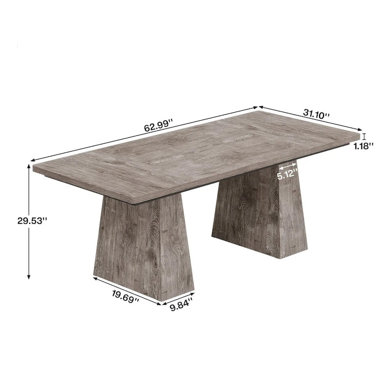 Bureau de direction moderne de 63 pouces, grande table de conférence informatique