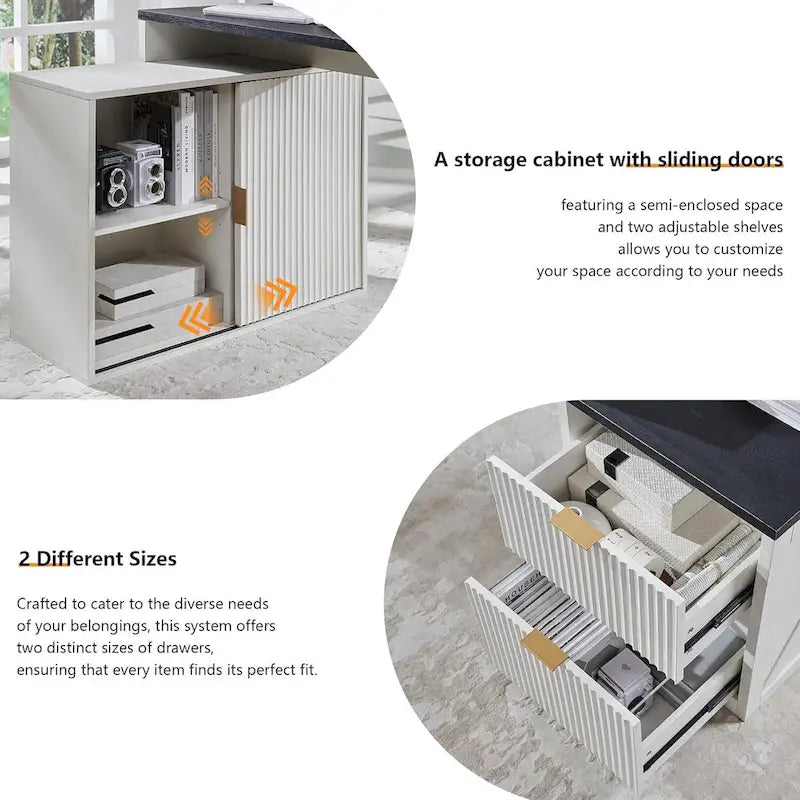 Bureau d'angle moderne en L de 67 pouces, bureau d'ordinateur de maison en bois avec station de charge