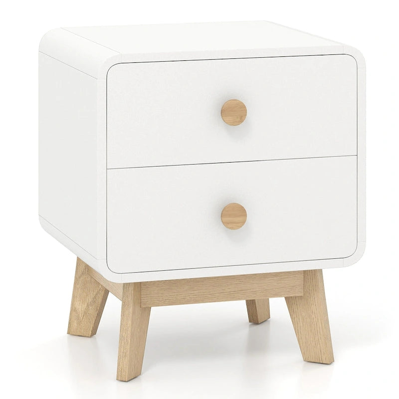 Costway Table de Chevet Moderne de Milieu de Siècle, 1 ou 2 Pièces, avec 2