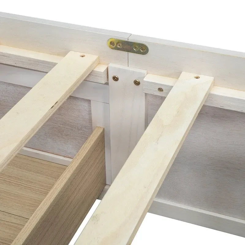 Lit plate-forme Queen Size avec 6 tiroirs de rangement