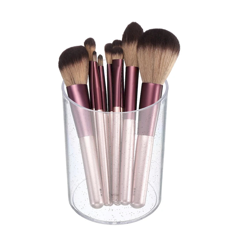 Porte-Crayon Acrylique, Porte-Pinceaux de Maquillage, Organisateur de Bureau Rond
