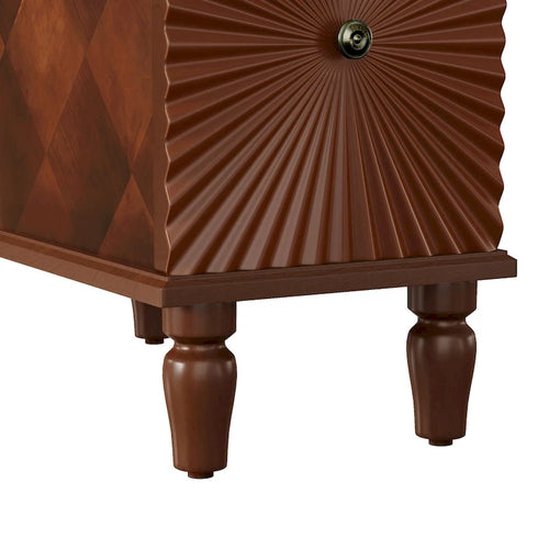 Table d'appoint de canapé moderne à 2 tiroirs, table d'appoint étroite en bois massif, table de chevet mince pour salon, chambre à coucher