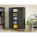 Casier de rangement métallique de 180 cm de haut avec 4 étagères réglables et 5 niveaux, idéal pour la maison et le bureau
