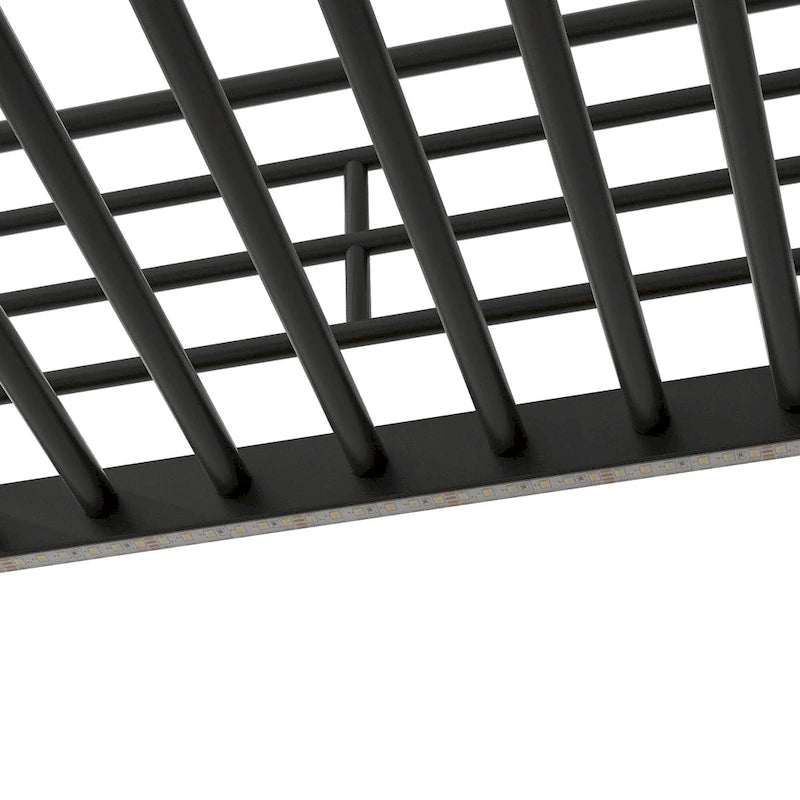 Lit mezzanine pleine grandeur avec bureau, escalier de rangement, petite armoire, lumière LED