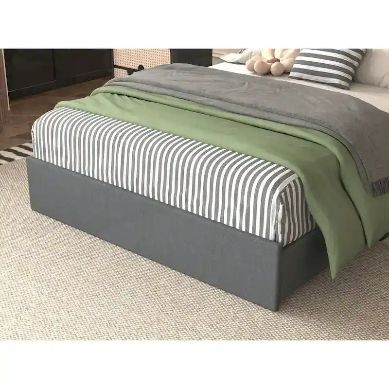 Cadre de lit Queen polyvalent avec de multiples fonctionnalités pour une expérience de chambre optimale