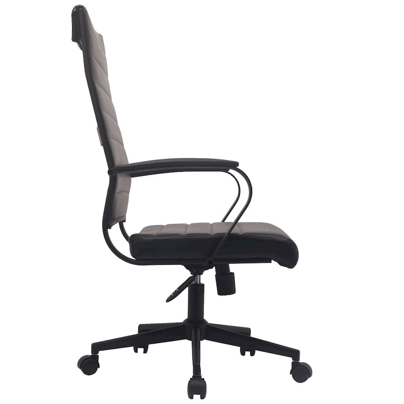 Chaise de bureau moderne haute avec dossier haut, en similicuir PU, pivotante, inclinable, réglable, avec coussin, modèle de designer, pour dirigeant