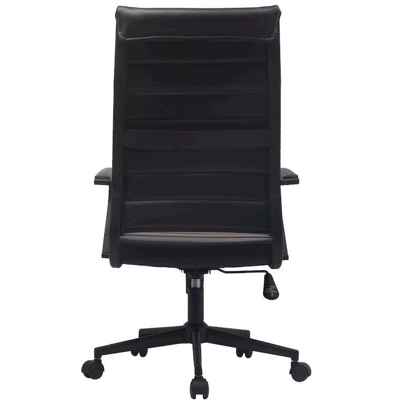 Chaise de bureau moderne haute avec dossier haut, en similicuir PU, pivotante, inclinable, réglable, avec coussin, modèle de designer, pour dirigeant