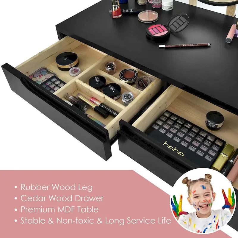 Costway Table de maquillage coiffeuse écran tactile 3 modes d'éclairage – Voir détails
