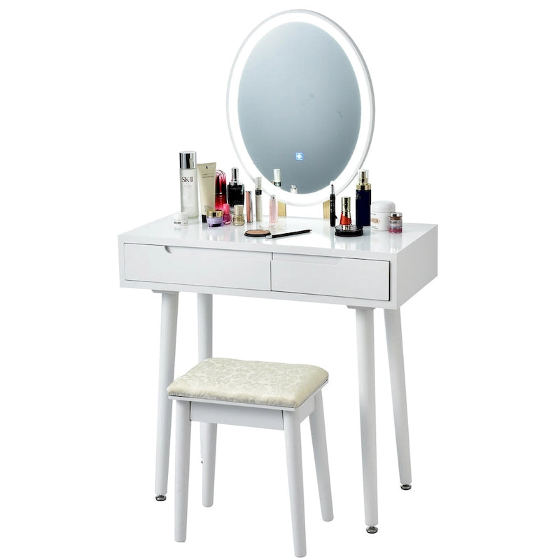 Costway Table de maquillage coiffeuse écran tactile 3 modes d'éclairage – Voir détails