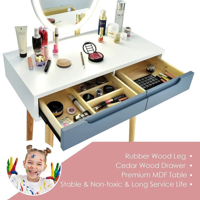 Costway Table de maquillage coiffeuse écran tactile 3 modes d'éclairage – Voir détails
