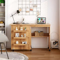 Gymax Table de Couture Pliante Meuble de Rangement pour la Maison