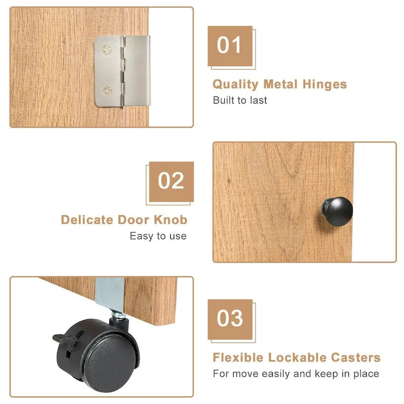 Gymax Table de Couture Pliante Meuble de Rangement pour la Maison