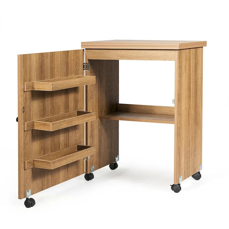 Gymax Table de Couture Pliante Meuble de Rangement pour la Maison