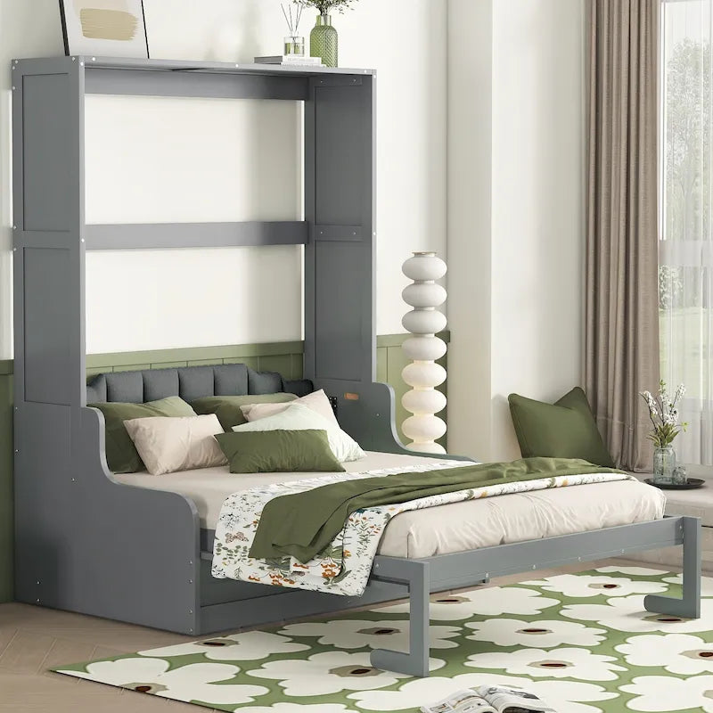 Lit escamotable Queen moderne avec coussin
