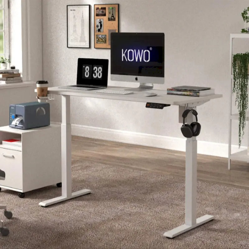 Bureau électrique réglable en hauteur KOWO K3041 55 - Poste de travail assis-debout pour bureau à domicile, avec mémoire de position
