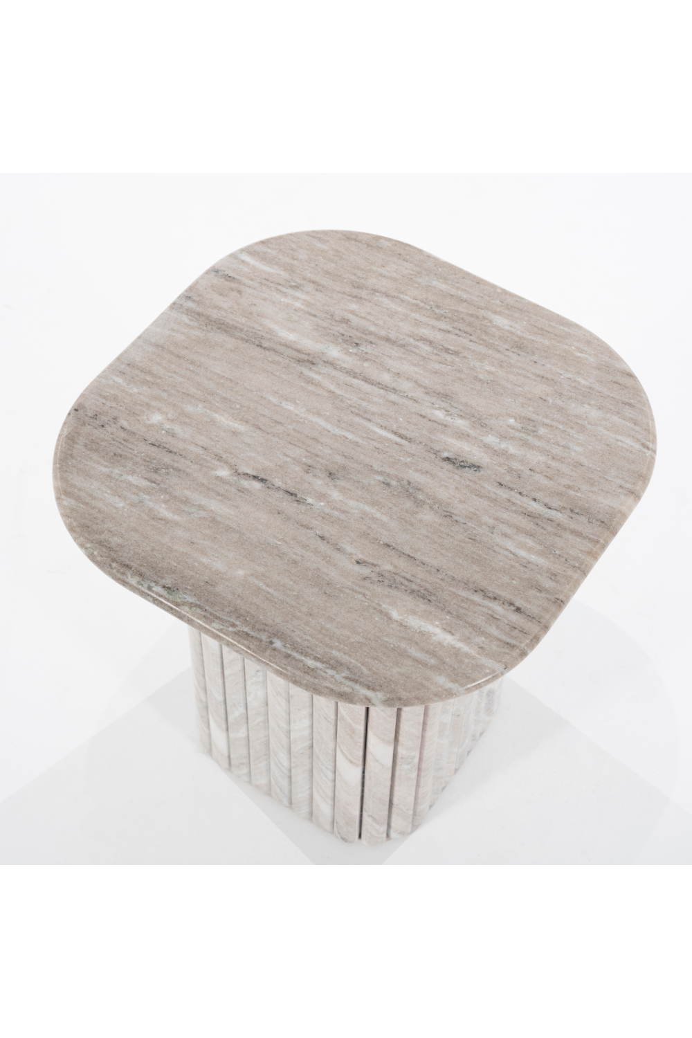 Table d'appoint en marbre gris