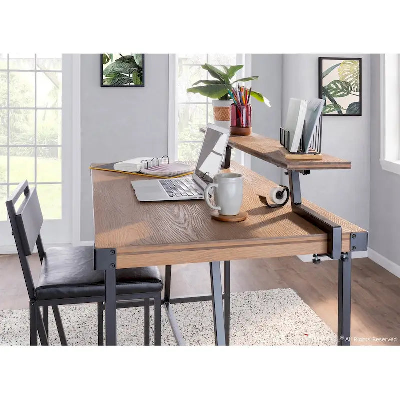 Bureau debout Gunn de Carbon Loft avec tablette amovible