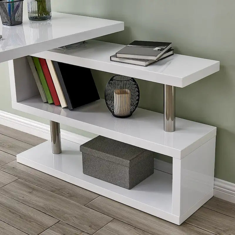 Bureau pivotant Ballintoy avec étagères de SEI Furniture