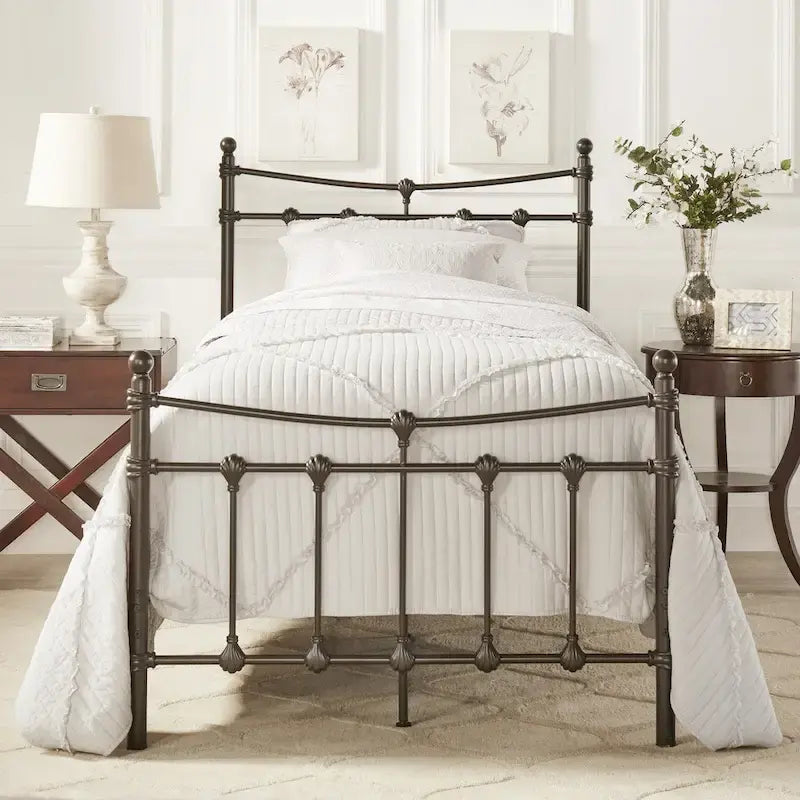 Lit en acier Xander marron foncé par iNSPIRE Q Classic