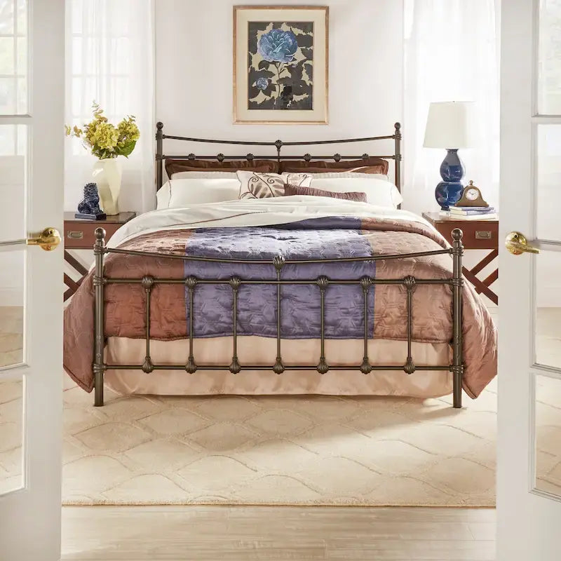 Lit en acier Xander marron foncé par iNSPIRE Q Classic