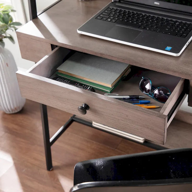 Bureau échelle industriel en bois gris Luesta de SEI Furniture