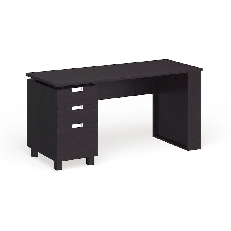 Bureau informatique Morr Modern Espresso de 59 pouces en bois avec 2 tiroirs par Furniture of America