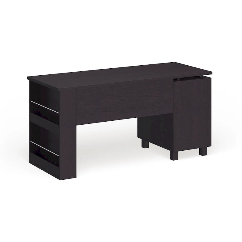 Bureau informatique Morr Modern Espresso de 59 pouces en bois avec 2 tiroirs par Furniture of America