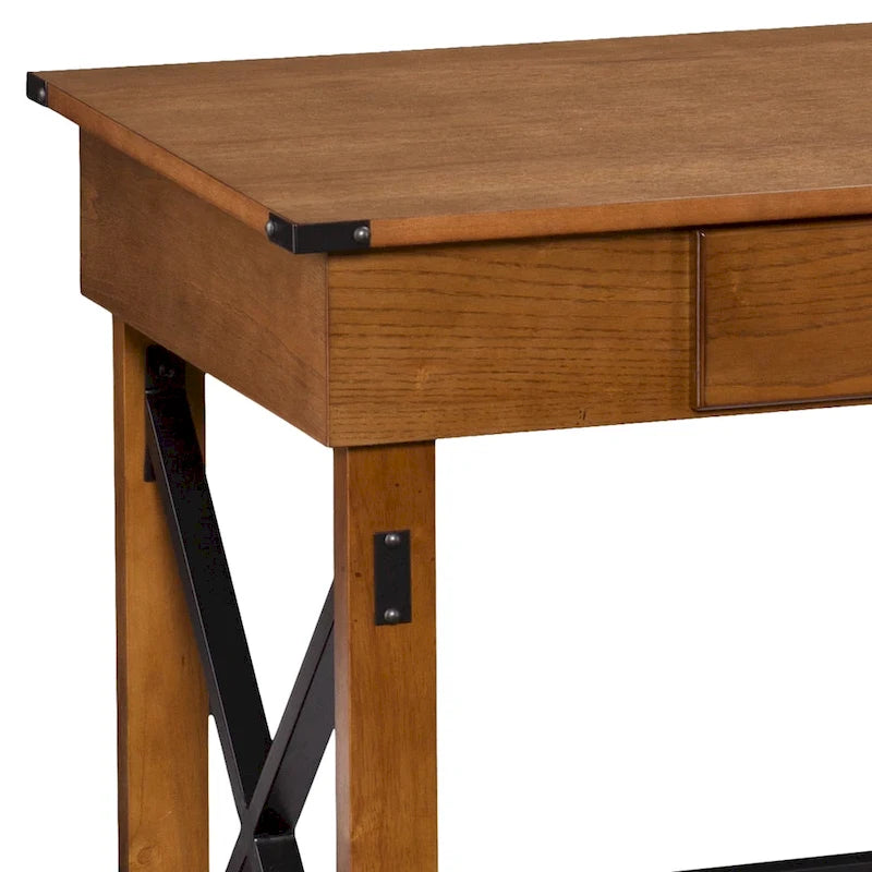 Bureau réglable en hauteur Carlan en pin vieilli de SEI Furniture