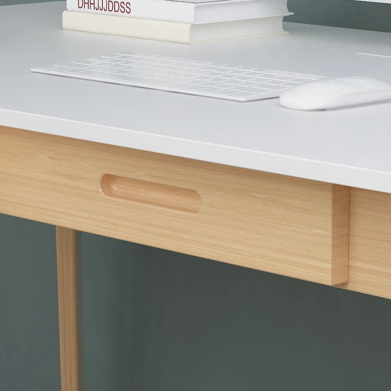 Bureau d'ordinateur Kerrogee 47,2 en bois avec 2 tiroirs - 4 couleurs