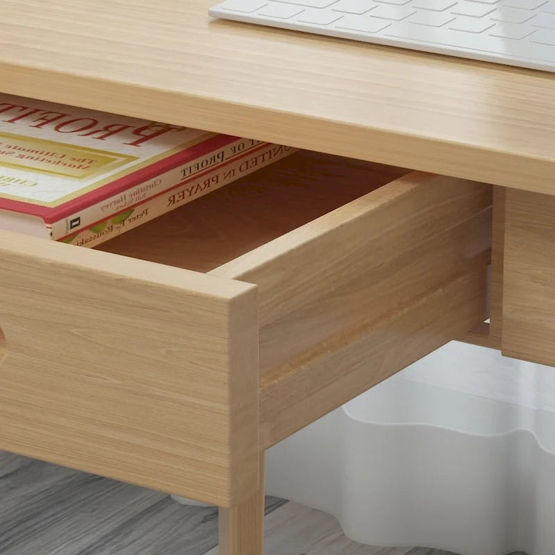 Bureau d'ordinateur Kerrogee 47,2 en bois avec 2 tiroirs - 4 couleurs