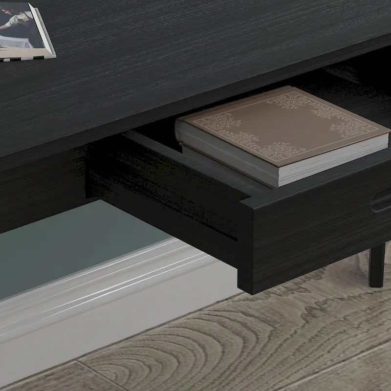 Bureau d'ordinateur Kerrogee 47,2 en bois avec 2 tiroirs - 4 couleurs