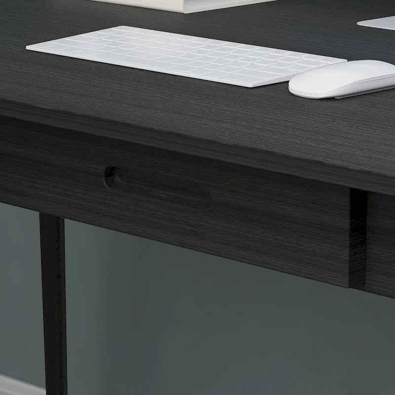 Bureau d'ordinateur Kerrogee 47,2 en bois avec 2 tiroirs - 4 couleurs