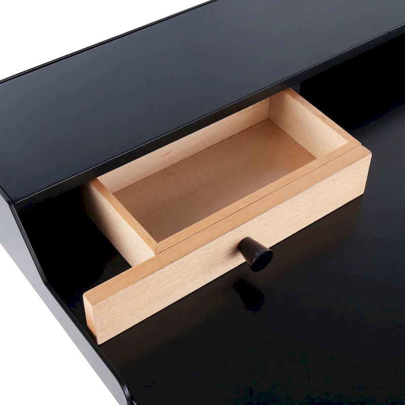 Bureau d'ordinateur Carson Carrington Creggan Mid-Century Modern en métal noir et bois