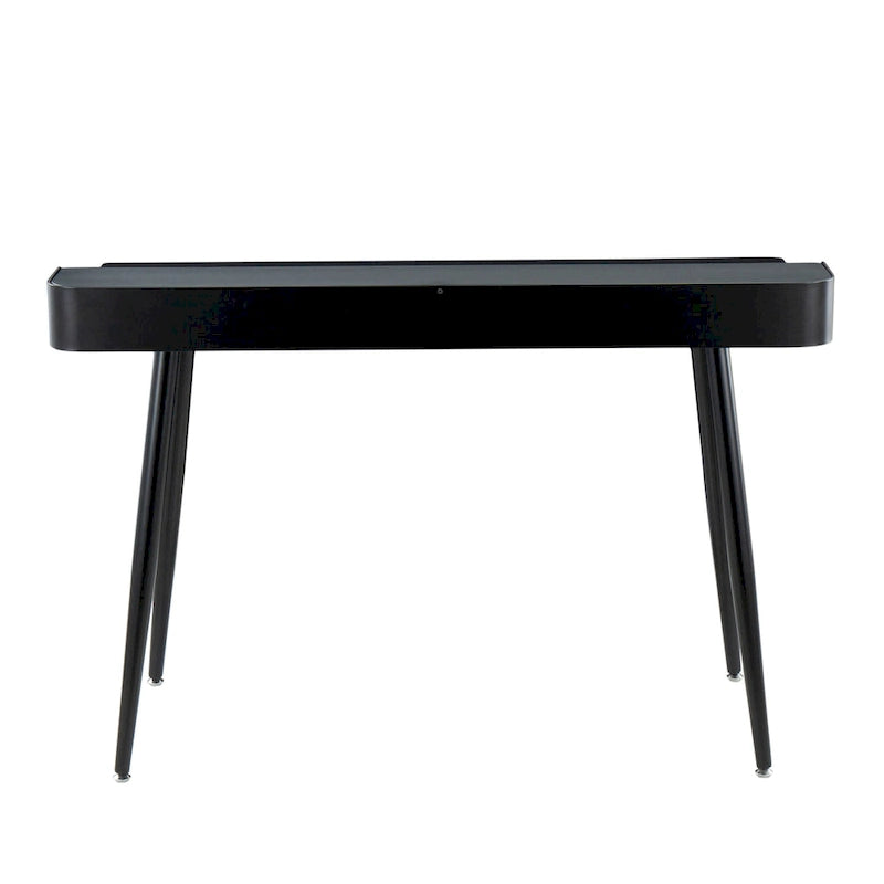 Bureau d'ordinateur Carson Carrington Creggan Mid-Century Modern en métal noir et bois