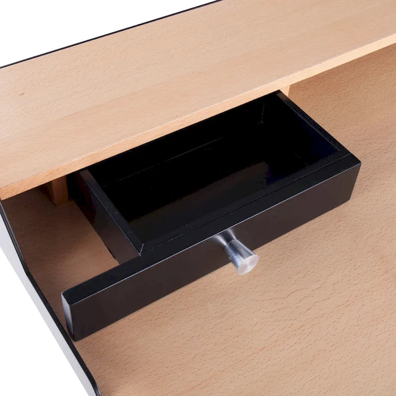 Bureau d'ordinateur Carson Carrington Creggan Mid-Century Modern en métal noir et bois